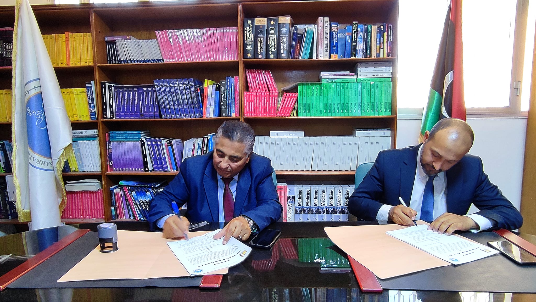 Signing a memorandum of understanding between Sabratha University and the Office of the National Anti-Corruption Commission in the region
